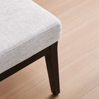 Fauteuil rembourré Mid-Century 27.7 avec cadre en bois massif et repose-pieds