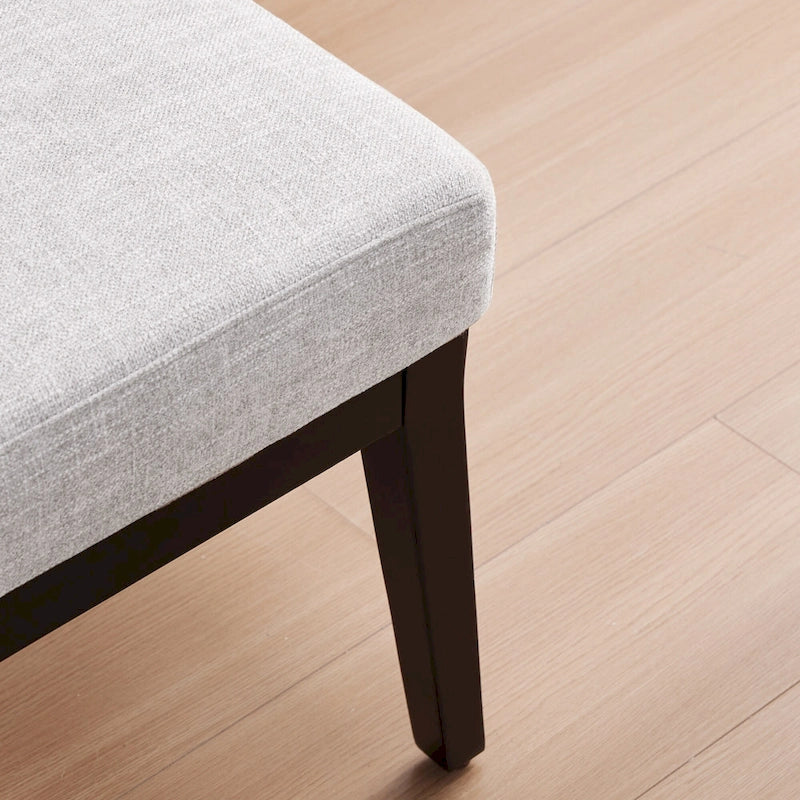 Fauteuil rembourré Mid-Century 27.7 avec cadre en bois massif et repose-pieds