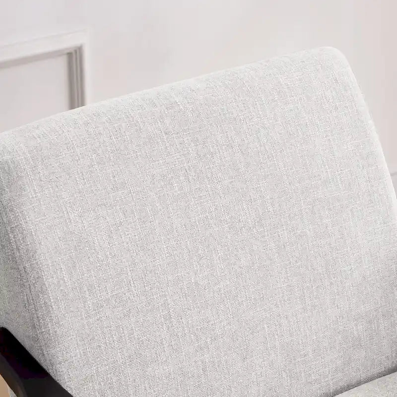 Fauteuil rembourré Mid-Century 27.7 avec cadre en bois massif et repose-pieds