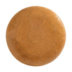 Ottoman en cuir italien véritable pleine fleur Lumibee de 34,5 po de large
