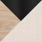 Lot de 2 tabourets de bar Stella Naturel/Crème/Noir : hauteur fixe, structure en bois et repose-pieds - LumiSource