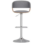 Tabouret de bar réglable et pivotant Calinda de WyndenHall Gris clair : Style moderne du milieu du siècle, Rembourré, Pieds en acier