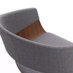 Tabouret de bar réglable et pivotant Calinda de WyndenHall Gris clair : Style moderne du milieu du siècle, Rembourré, Pieds en acier