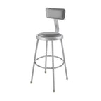 Hampden Furnishings Lot de 2 tabourets de bar 76 cm avec dossier collection Otto, gris : Vinyle rembourré, cadre en acier, capacité 136 kg