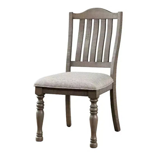 Ensemble de 2 chaises de salle à manger Stargleam rembourrées de style transitionnel 24h/24 et 7j/7, gris antique : revêtement en lin, cadre en bois