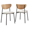 Lifestorey Set of 2 Jari Mid Century Modern Dining Chair