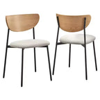 Lifestorey Set of 2 Jari Mid Century Modern Dining Chair