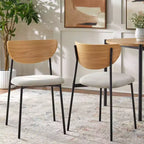 Lot de 2 chaises de salle à manger modernes Jari Lifestorey du milieu du siècle