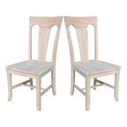 Set of 2 Elle Armless Chairs Unfinished - International Concepts