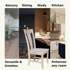 Lot de 2 chaises sans accoudoirs Elle non finies - International Concepts
