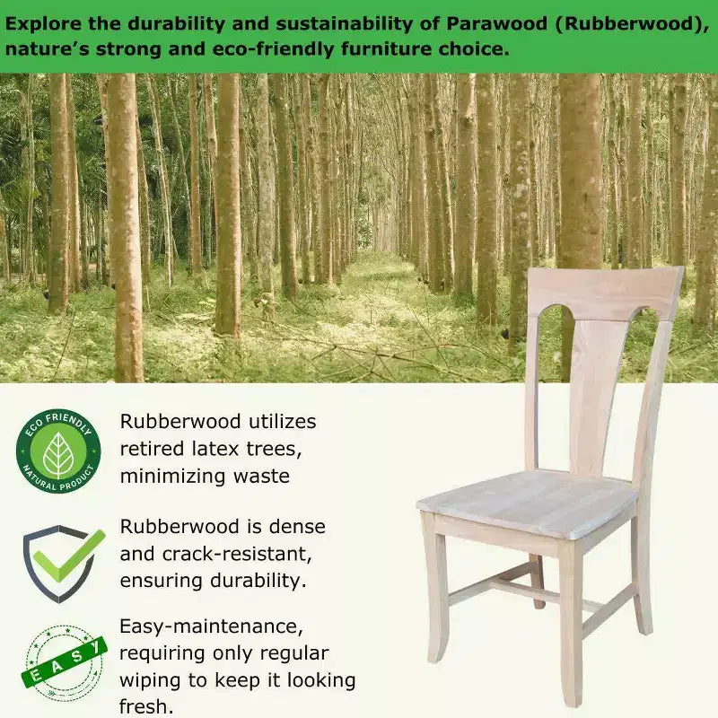 Lot de 2 chaises sans accoudoirs Elle non finies - International Concepts