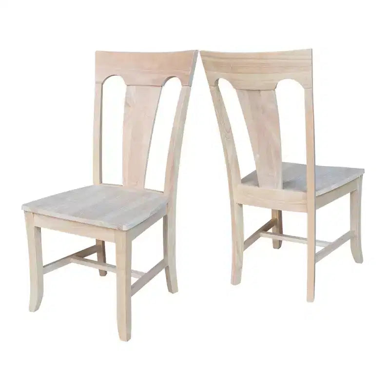Lot de 2 chaises sans accoudoirs Elle non finies - International Concepts