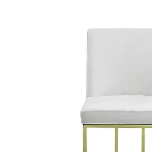 Chaise de salle à manger Zazie 19", velours beige et finition dorée - Acme Furniture : Rembourrée, sans accoudoirs, cadre en bois composite