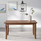 Salle à manger rectangulaire moderne 7 pièces Buylateral Fairmont style rustique contemporain, couleur bois flotté/beige