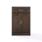 Crosley Meuble de rangement de cuisine Stanton 91 cm, coloris café : Étagères réglables, cadre en MDF, placage bois, 2 portes, 1 tiroir