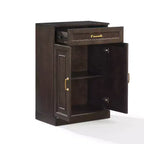 Crosley Meuble de rangement de cuisine Stanton 91 cm, coloris café : Étagères réglables, cadre en MDF, placage bois, 2 portes, 1 tiroir