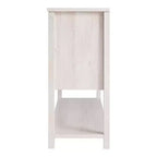 Buffet de ferme 47 po Quailridge Farmhouse 4 étagères avec portes de grange en chêne blanc - miBasics : Bois d'ingénierie, rangement réglable