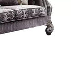 Canapé Versailles 76 po en velours et platine antique - Meubles Acme