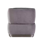 Fauteuil d'appoint Decapree 29 po en cuir pleine fleur ardoise antique/velours gris – Acme Furniture : cadre en métal, aucun assemblage, patchwork d'aluminium