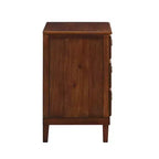 Table de chevet Cambridge marron Comfort Pointe : Rangement élégant à 3 tiroirs, quincaillerie en métal, aucun assemblage requis