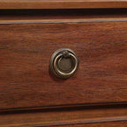 Table de chevet Cambridge marron Comfort Pointe : Rangement élégant à 3 tiroirs, quincaillerie en métal, aucun assemblage requis