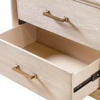 HOMES: Inside + Out Ensemble 3 pièces de 2 tables de chevet et commode en bois Neovesi Chêne Boho