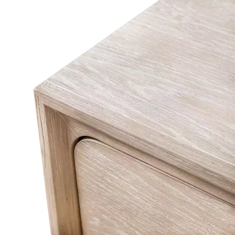 HOMES: Inside + Out Ensemble 3 pièces de 2 tables de chevet et commode en bois Neovesi Chêne Boho
