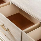 HOMES: Inside + Out Ensemble 3 pièces de 2 tables de chevet et commode en bois Neovesi Chêne Boho