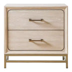 HOMES: Inside + Out Ensemble 3 pièces de 2 tables de chevet et commode en bois Neovesi Chêne Boho