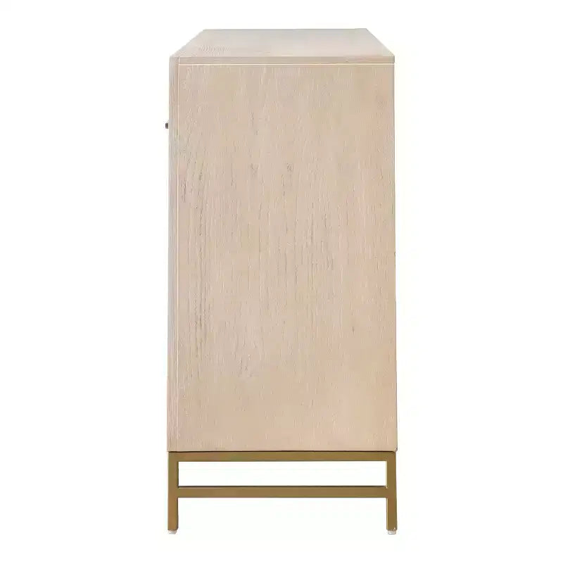 HOMES: Inside + Out Ensemble 3 pièces de 2 tables de chevet et commode en bois Neovesi Chêne Boho
