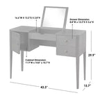 Coiffeuse Lifestorey Parc avec tabouret Chêne