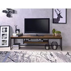 Meuble TV Bob pour téléviseurs jusqu'à 47" Finition chêne vieilli/métal noir - Acme Furniture