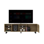 Meuble TV mobile à étagères ouvertes pour téléviseurs jusqu'à 70", design moderne - Boahaus