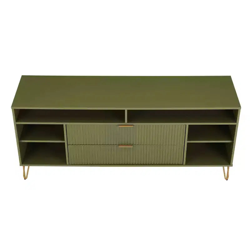 Meuble TV Dumbo Manhattan Comfort 63 po pour téléviseurs jusqu'à 60 po, vert olive