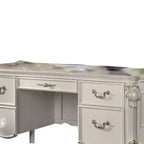 Bureaux Vendome 31" Finition Nacre Antique - Acme Furniture : Écriture de Direction, Étagère de Rangement Ouvert