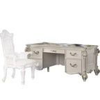 Bureaux Vendome 31" Finition Nacre Antique - Acme Furniture : Écriture de Direction, Étagère de Rangement Ouvert