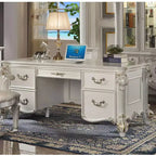 Bureaux Vendome 31" Finition Nacre Antique - Acme Furniture : Écriture de Direction, Étagère de Rangement Ouvert