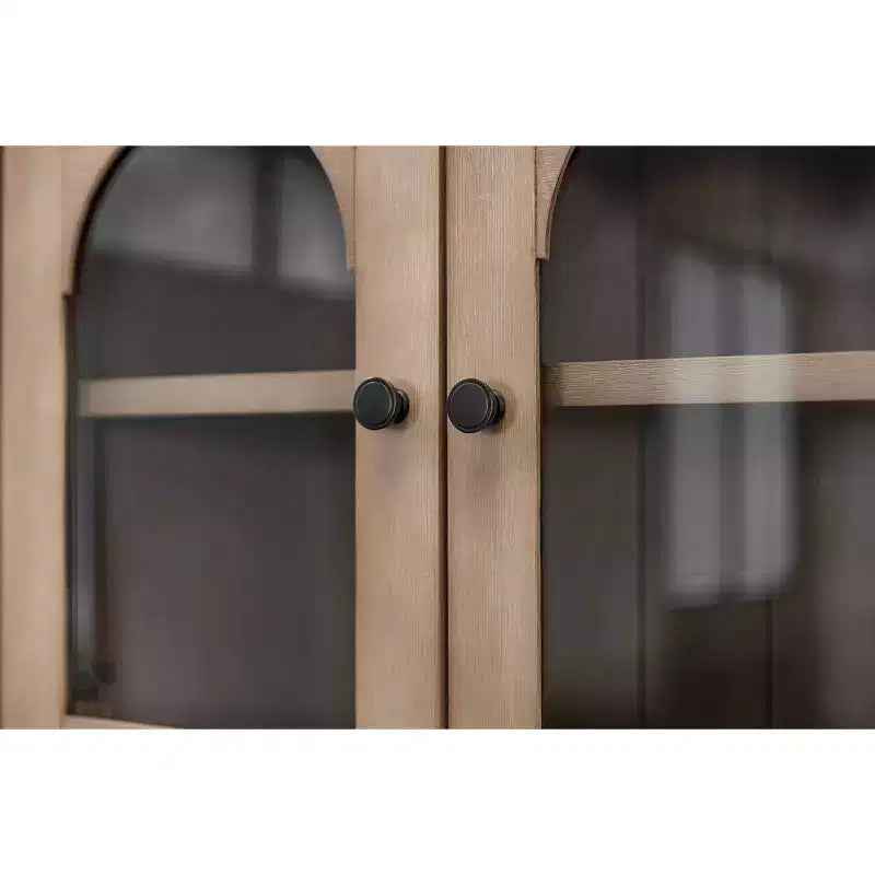 Crédence et huche en bois moderne Collection Laurel Marron clair - Martin Furniture : Brossé, Panneaux cintrés