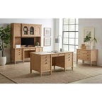 Crédence et huche en bois moderne Collection Laurel Marron clair - Martin Furniture : Brossé, Panneaux cintrés