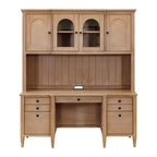 Crédence et huche en bois moderne Collection Laurel Marron clair - Martin Furniture : Brossé, Panneaux cintrés