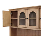 Crédence et huche en bois moderne Collection Laurel Marron clair - Martin Furniture : Brossé, Panneaux cintrés