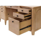 Crédence et huche en bois moderne Collection Laurel Marron clair - Martin Furniture : Brossé, Panneaux cintrés