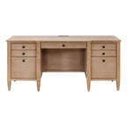 Crédence et huche en bois moderne Collection Laurel Marron clair - Martin Furniture : Brossé, Panneaux cintrés