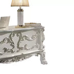 Acme Furniture Bureau Dresden 31 po, fini blanc cassé : Bois composite, étagère de rangement ouverte, assemblage sans outil