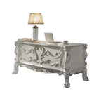 Acme Furniture Bureau Dresden 31 po, fini blanc cassé : Bois composite, étagère de rangement ouverte, assemblage sans outil
