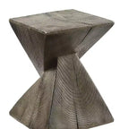 13" Zahi Accent Table Weathered Oak Finish - Acme Furniture: Modern Rectangle Cement, Space-Saving Design