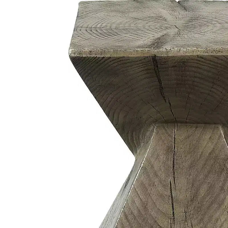 Table d'appoint Zahi 13 po Fini chêne vieilli - Acme Furniture : Rectangle moderne en ciment, conception peu encombrante