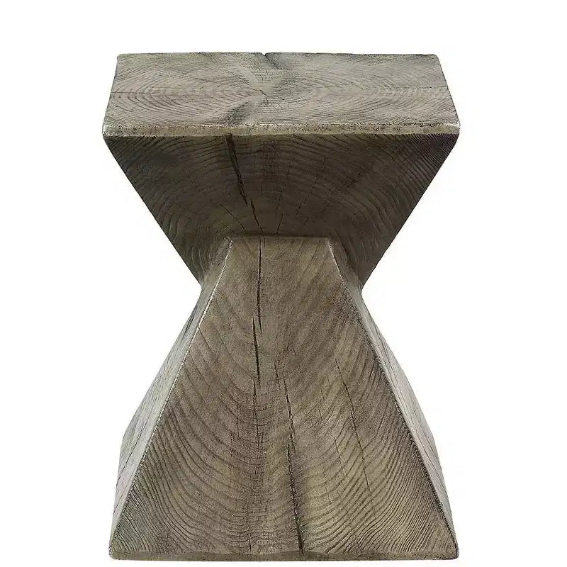 Table d'appoint Zahi 13 po Fini chêne vieilli - Acme Furniture : Rectangle moderne en ciment, conception peu encombrante