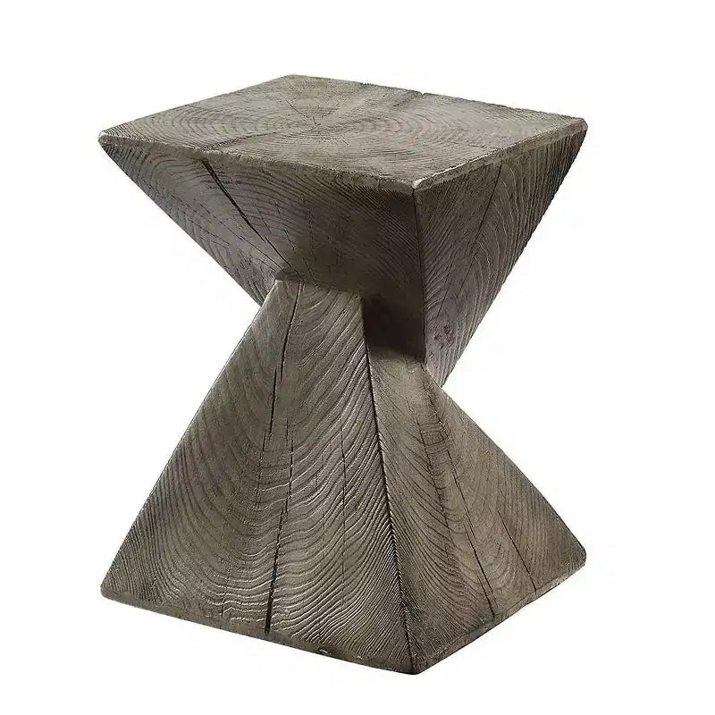 Table d'appoint Zahi 13 po Fini chêne vieilli - Acme Furniture : Rectangle moderne en ciment, conception peu encombrante