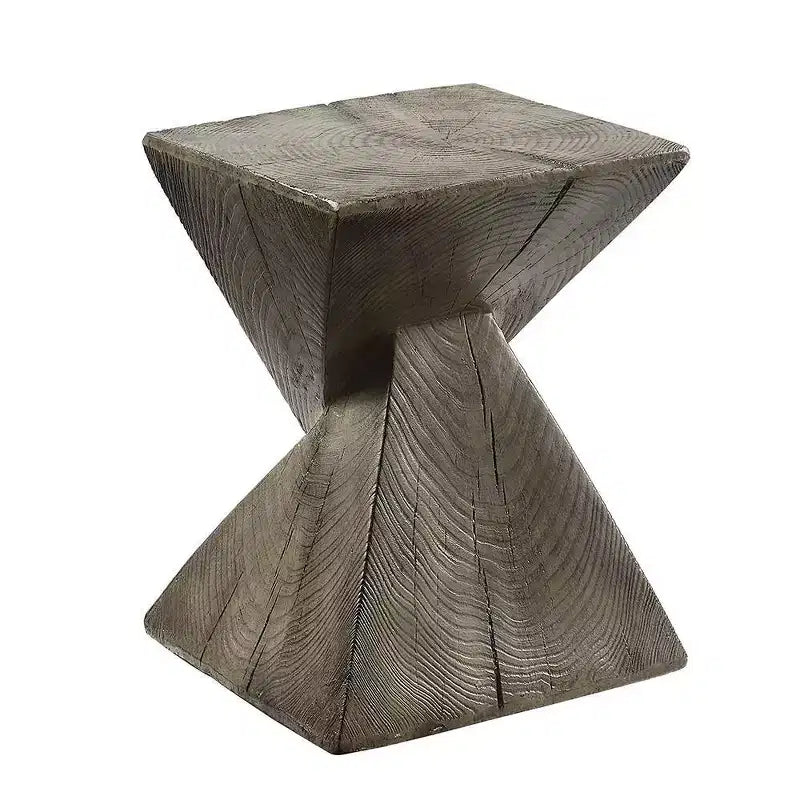Table d'appoint Zahi 13 po Fini chêne vieilli - Acme Furniture : Rectangle moderne en ciment, conception peu encombrante